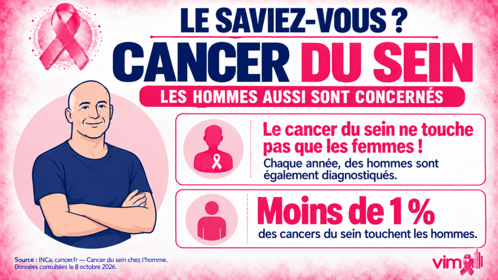 affiche TV horizontale cancer sein homme